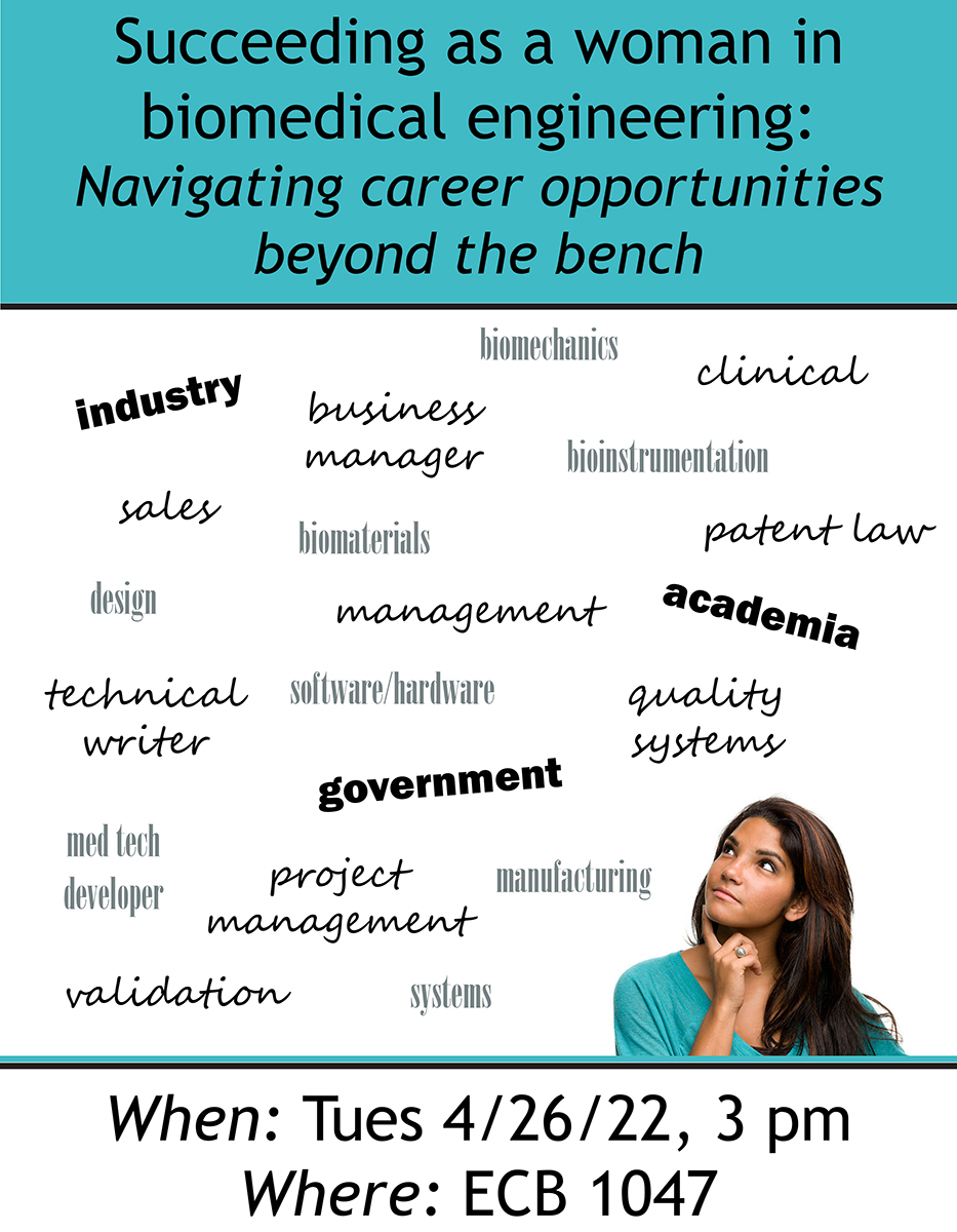 Don’t miss this tomorrow! Join Dr. Cathy Rasmussen from <a href="/Forward_BIO/">Forward BIO Institute</a> in a conversation about navigating career opportunities and succeeding as a woman in biomedical engineering. 👇