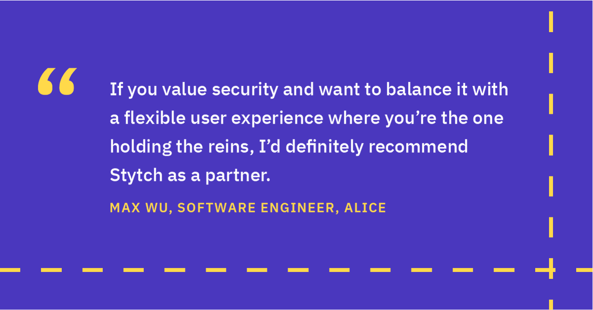 stytchauth's tweet image. Find out why defi startup @alice_finance chose Stytch over other auth providers as it reimagines how we send, spend and earn in a Web3 world: stytch.com/blog/stytch-al…