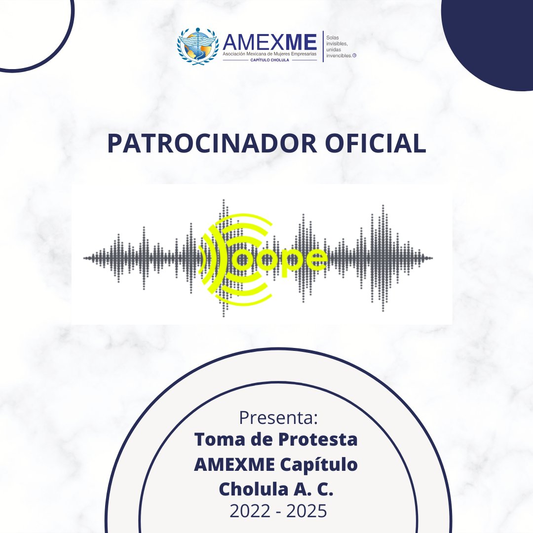 AmexmeCholula's tweet photo. ¡Nuestros Patrocinadores Oficiales! https://t.co/ntMnreAlrs