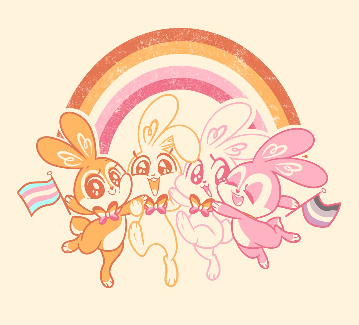 no humans rainbow flag smile pokemon (creature) open mouth holding  illustration images