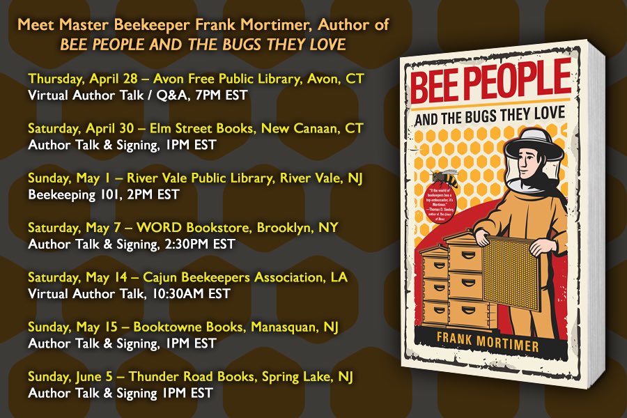 franksbees's tweet photo. BEE PEOPLE AND THE BUGS THEY LOVE is now available in paperback! 

Lots of fun &amp; informative in-person events are planned. BEE there for an un-BEE-lievably good  time!

#BeePeopleTheBook #FrankTheBeeman https://t.co/vlBmEn9B1A