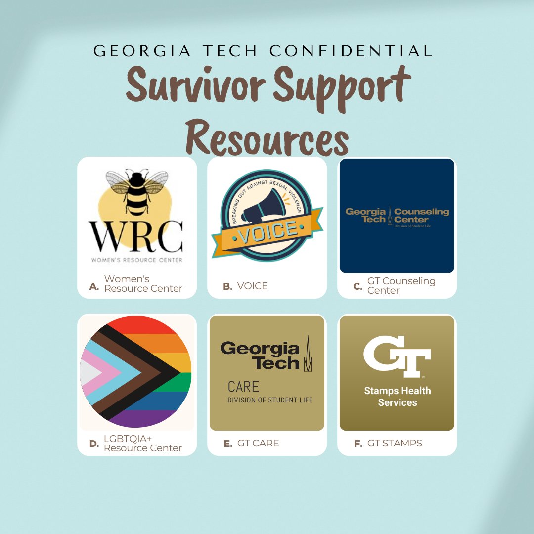 Social media about #sexualviolence may trigger anxiety or concern. Talking about it may be helpful. Confidential support means you can speak about your experience and explore options without reporting it. Here are <a href="/GeorgiaTech/">Georgia Tech</a> #confidential resources: healthinitiatives.gatech.edu/survivor-resou…