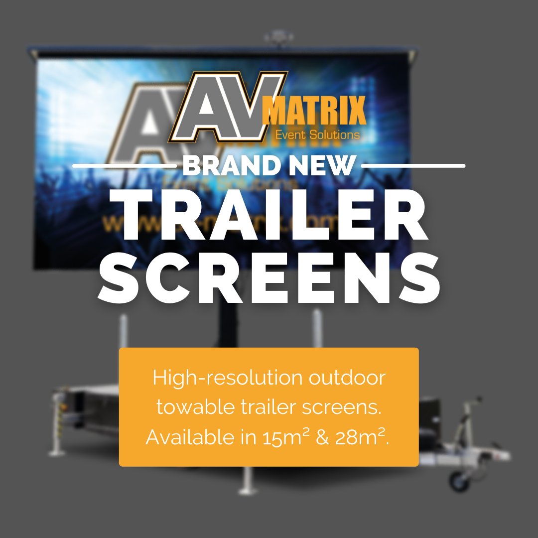 AVMatrix1's tweet image. Looking for a #TrailerScreen for an upcoming #OutdoorEvent? 

Look no further than #AVMatrix! ✅

Available in 15m² and 28m², our BRAND NEW range of high-resolution towable #TrailerScreens are PERFECT for a range of outdoor settings.

📞 0800 1950 600
🌐 bit.ly/2NC3hnX