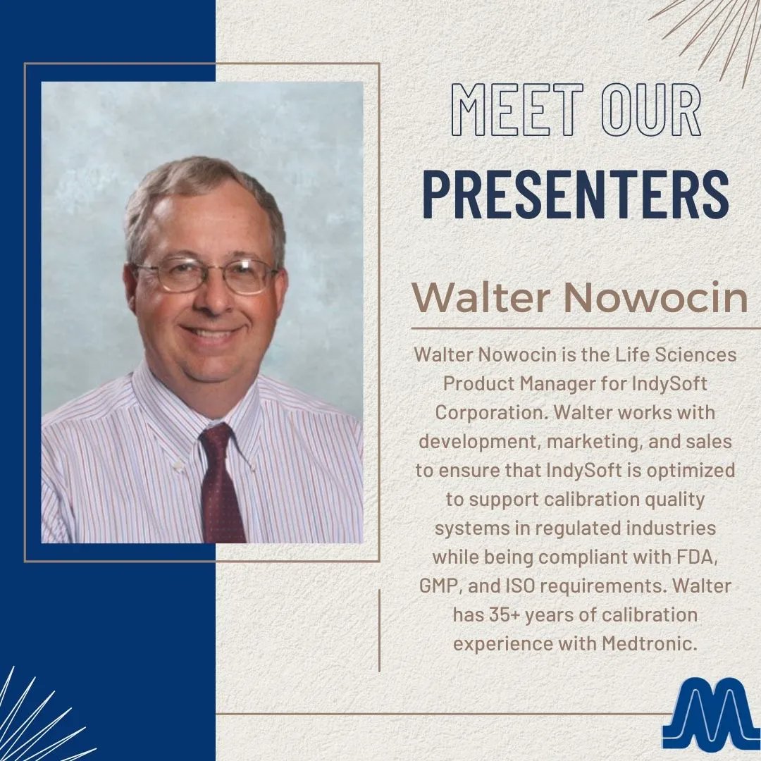 MSC_Conference's tweet photo. MSC is thrilled to announce MSC Tutorial Workshop Leader Walter Nowocin! As the Life Sciences Product Manager for IndySoft Corporation, he works to support calibration quality systems while being compliant with FDA, GMP, and ISO requirements. Learn more: https://t.co/tXfYYWjsq9 https://t.co/NUk3WivXua