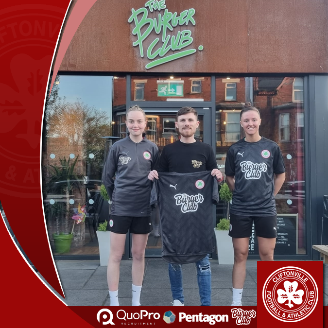 cliftonvillefc's tweet photo. ☘️ Ahead of their Solitude homecoming this week, Cliftonville Ladies are delighted to formally welcome their team of sponsors on board for the season ahead.

➡️ https://t.co/lfhOpszdnf https://t.co/hxLWYj0iwd