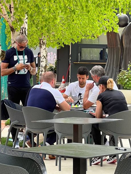 Novak Djokovic @DjokerNole with #TeamDjokovic -at Novak Tennis Center yesterday 🎾🥰 @SerbiaOpen2022  Fs 

@DjokerNole @NDjokofan 
#SerbiaOpen #Belgrade 
📸: telegraf.rs