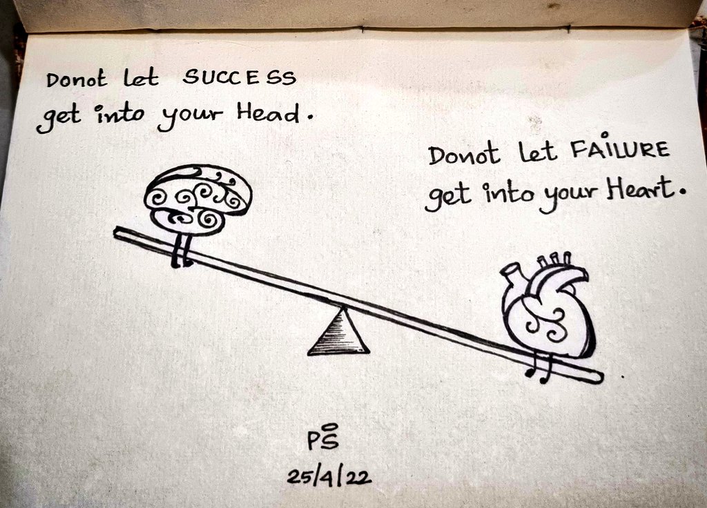 PamelaSatpathy's tweet photo. "Do not let Success get into your Head.
Do not let Failure get into your Heart."
~PS

#doodledo #SpamSpeaks
#JustSaying https://t.co/UY0zElq0Nv