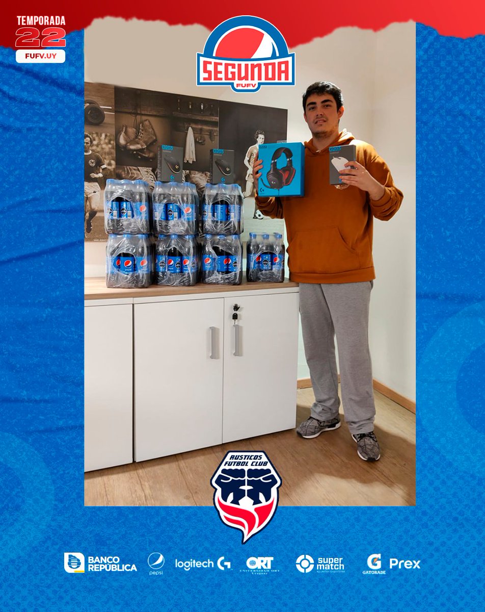 AUDVesports's tweet image. El campeón de #SegundaPepsi ya retiro sus premios en las oficinas de FUFV 🔥 @JumpeSilva en representación de @Rusticos_FC 

Felicitaciones👏👏👏👏

@PrexUruguay