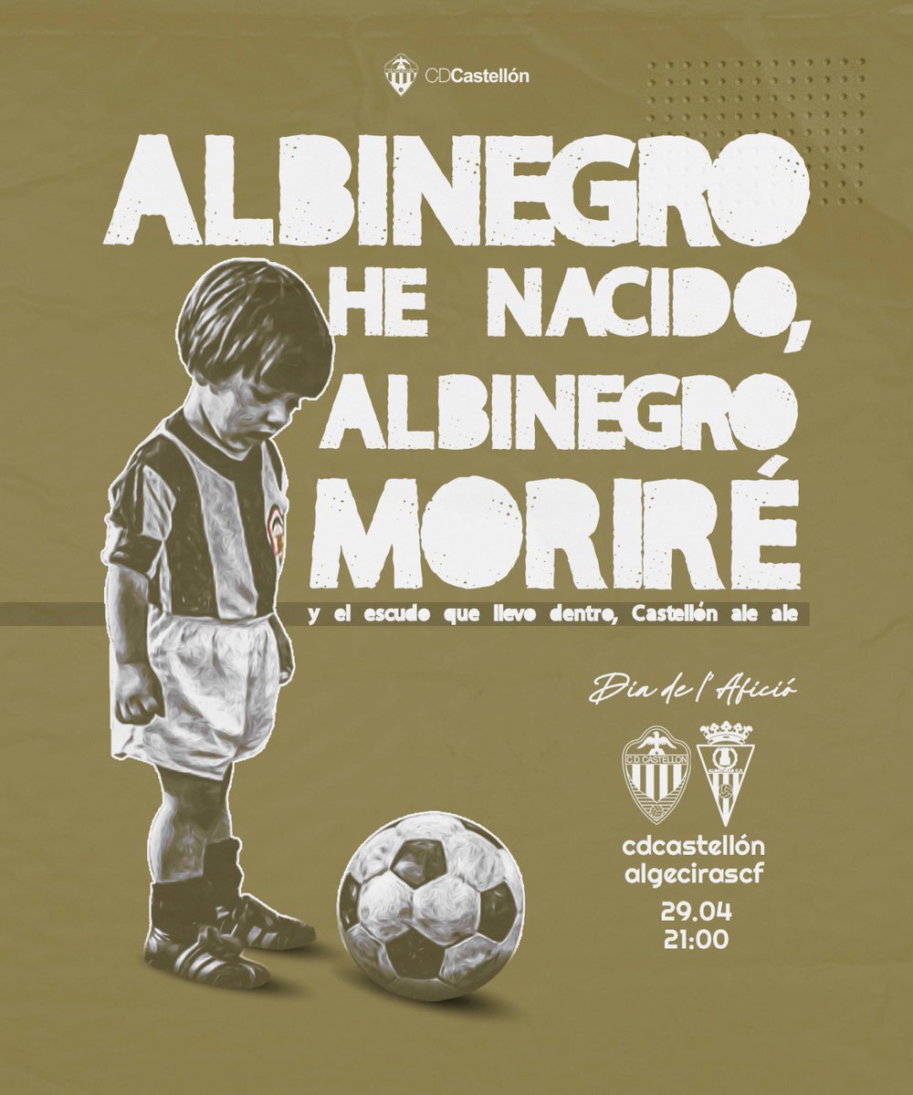 CDCastellon's tweet photo. 𝗖𝗔𝗥𝗧𝗘𝗟 𝗩𝗜𝗡𝗧𝗔𝗚𝗘🖼️

🆚 @AlgecirasCF 
 
🏟️  Castalia
🗓️  29/04 
🕖  21:00
🏆  @Primera_RFEF 

🎟️ https://t.co/EzFKWoN2Lv (Dia de l'afició⚪️⚫️)
🎟️ https://t.co/mivTDAGiWE (entrada general)

#PPO100👂 https://t.co/QAK2qQQeOj