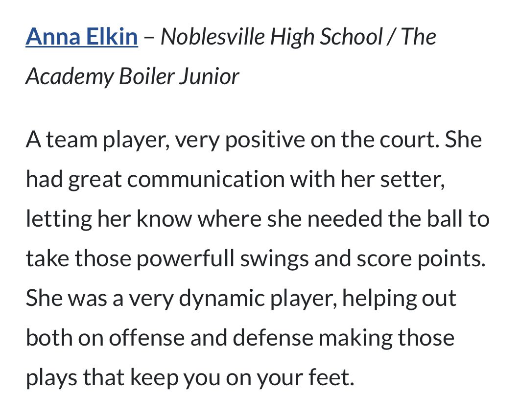 TAVCRecruiting's tweet photo. It was a great evening at the @PrepDig Adidas Naptown Jamboree Showcase! 

Check out the top performers from the class of ‘24 from @BoilerJuniorsVB! ⤵️

⭐️ Paige Davis, 16 Black

⭐️ Alaina Clary, 16 Black

⭐️ Lindley Martin, 16 Black

⭐️ Anna Elkin, 16 Black https://t.co/bnmoEspNDb