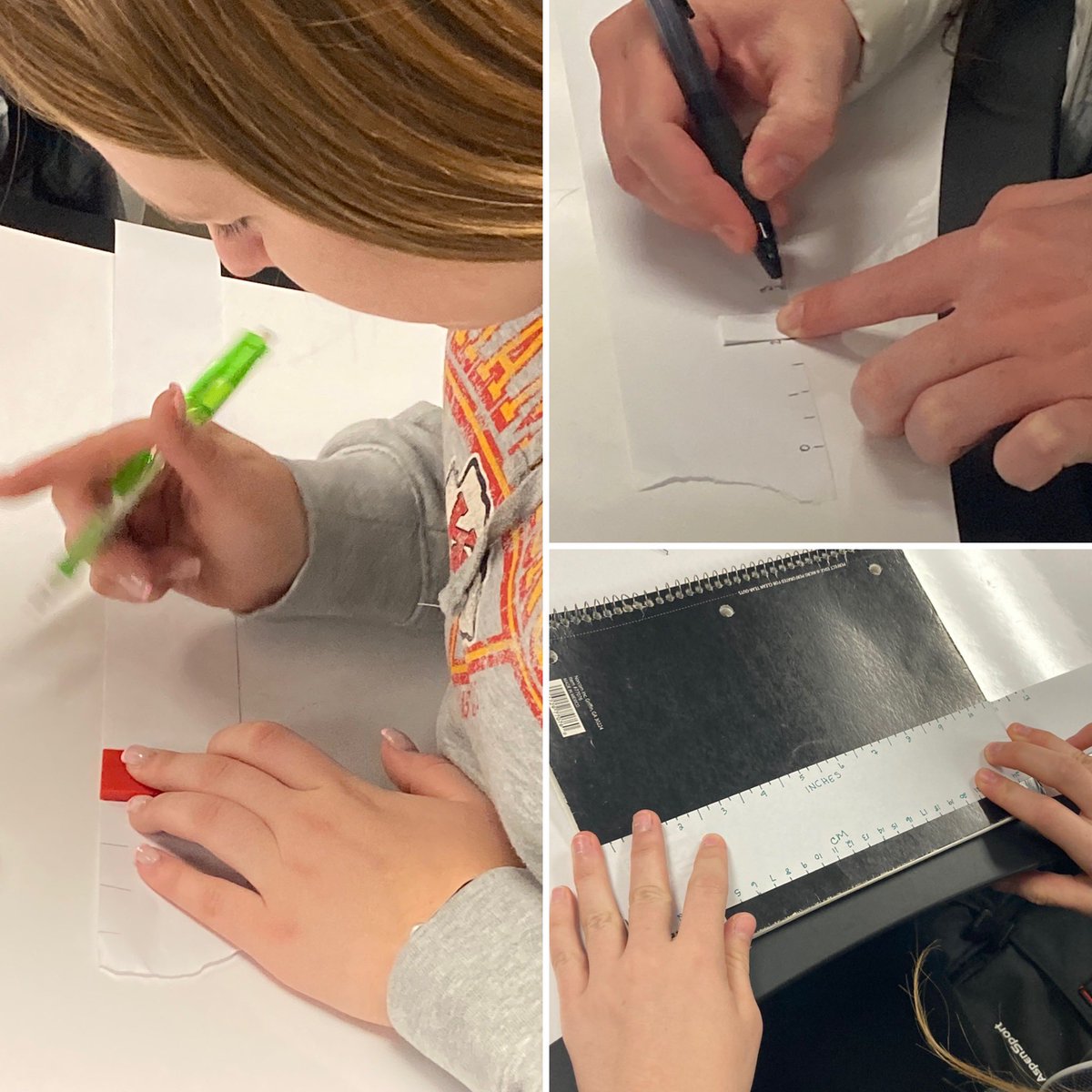 TXMathEducator's tweet photo. Today @TTC_ESU @eledesu future teachers grew their conceptual understanding of rulers by building their own rulers from scratch. Now those tick marks are making more sense! https://t.co/j45htEF61P