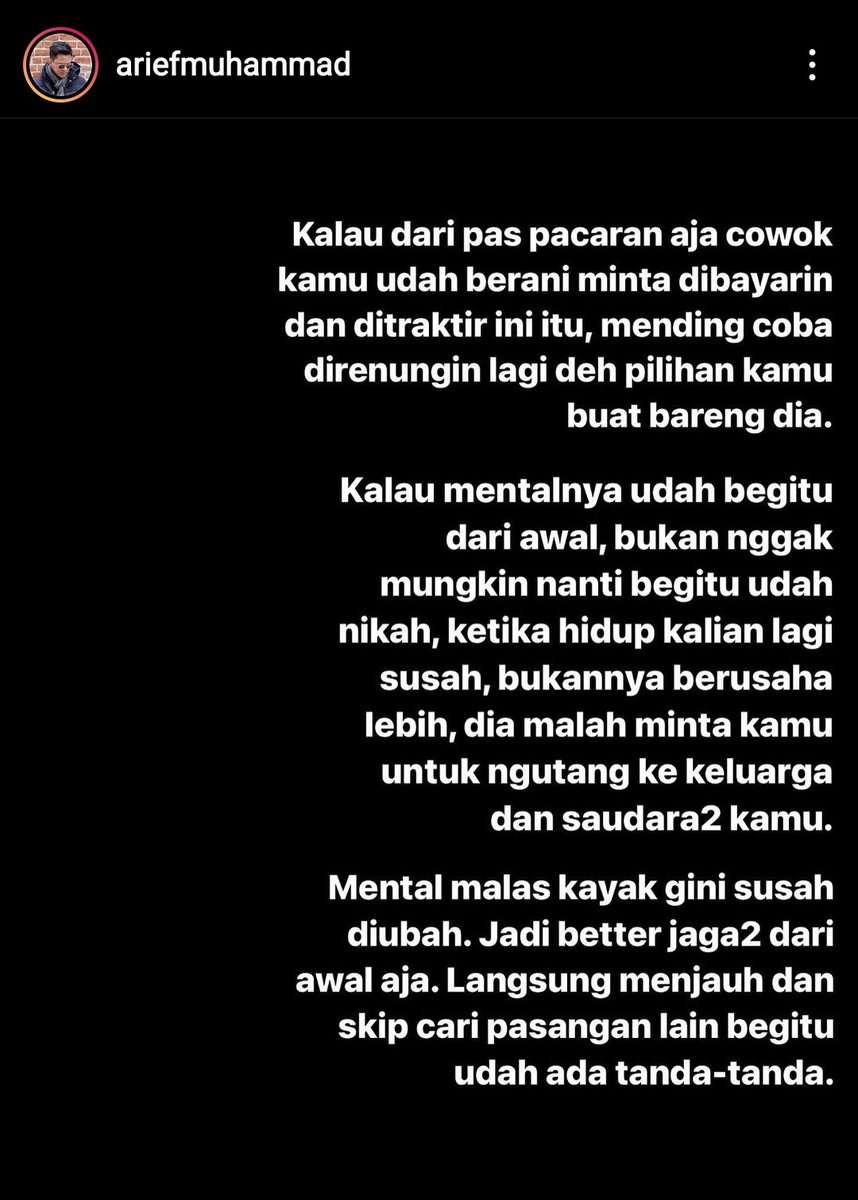 bellaaszcz13's tweet photo. @AREAJULID Sekali lagi makasih ya doa2 baiknya. Buat kamu yg masih pacaran please banget kalo pasangan kamu (untuk cewe) brani pinjem uang apalagi sering itu udh 🚩🚩🚩. Org jahat emg g mandang gender so kita hrs jaga diri kita baik2 kalo pasangan km buat km ngerasa bersalah trs tinggalin🚩 https://t.co/TrA2mW5ufx
