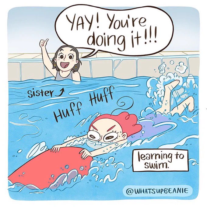 (1/2) Learning to swim 