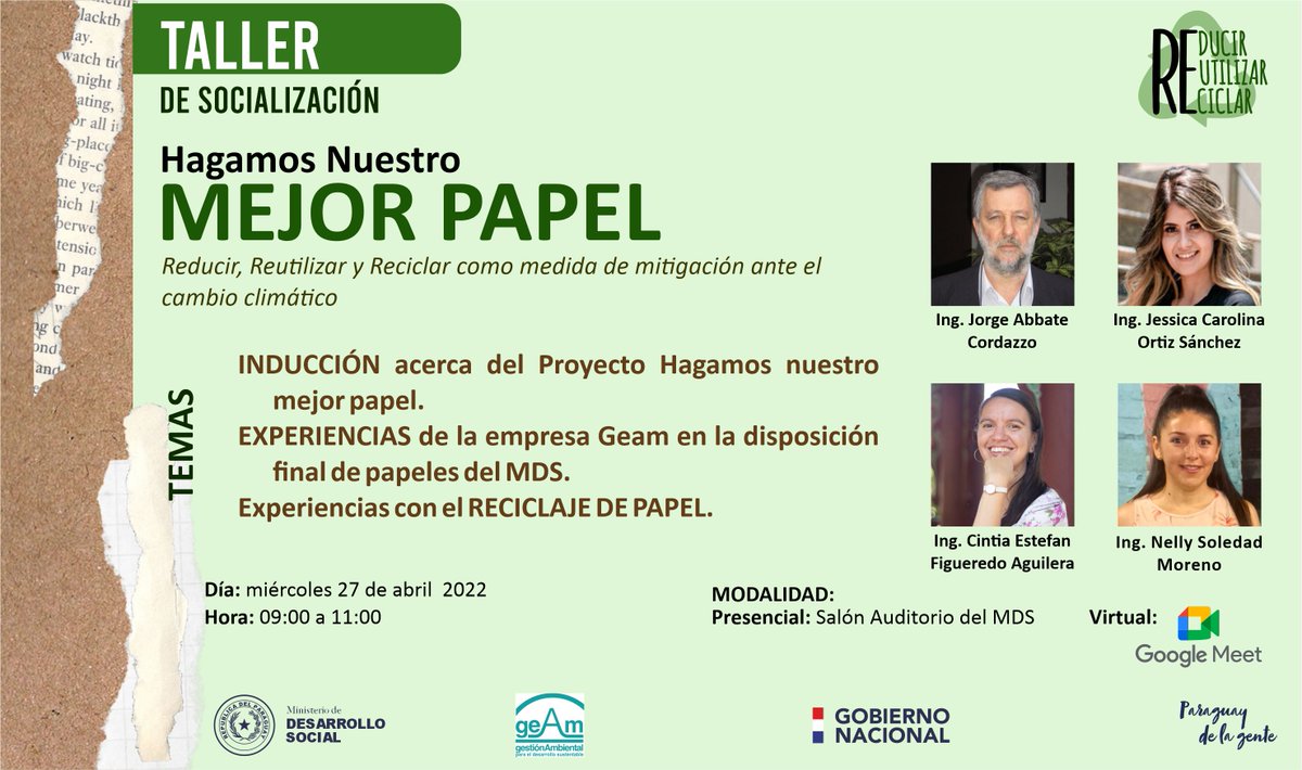 geAm_py's tweet photo. salón auditorio del Ministerio de Desarrollo Social y de forma virtual a través de la plataforma meet. https://t.co/XKtmwn5T8a