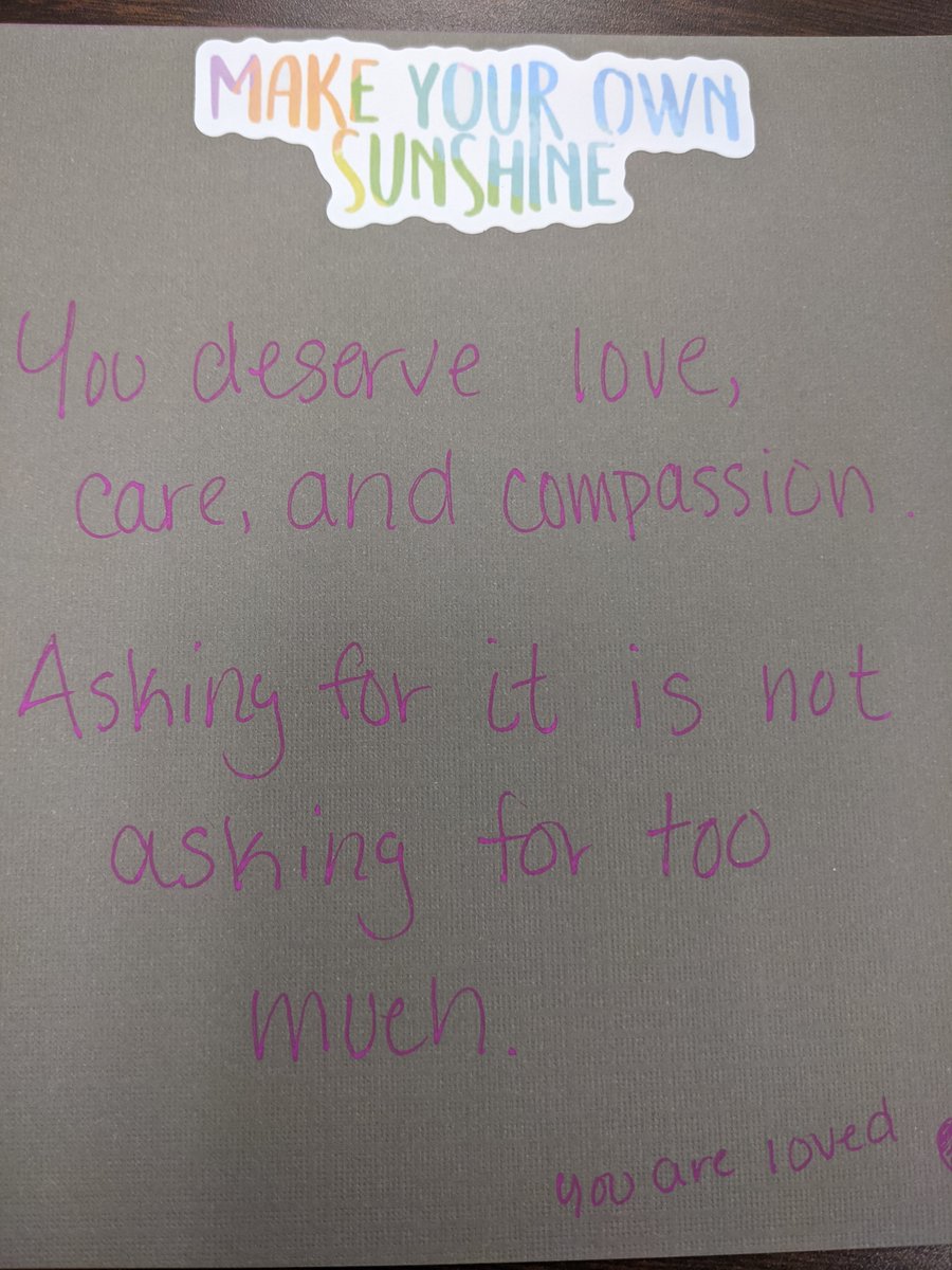 center_hu's tweet photo. More letters of encouragement from our Survivor Love Letters event. If you're in doubt, know there are people on campus  who support you and are here for you. #EmpowerHU #ibelieveyou  #youarenotalone https://t.co/dcBQog3H1d