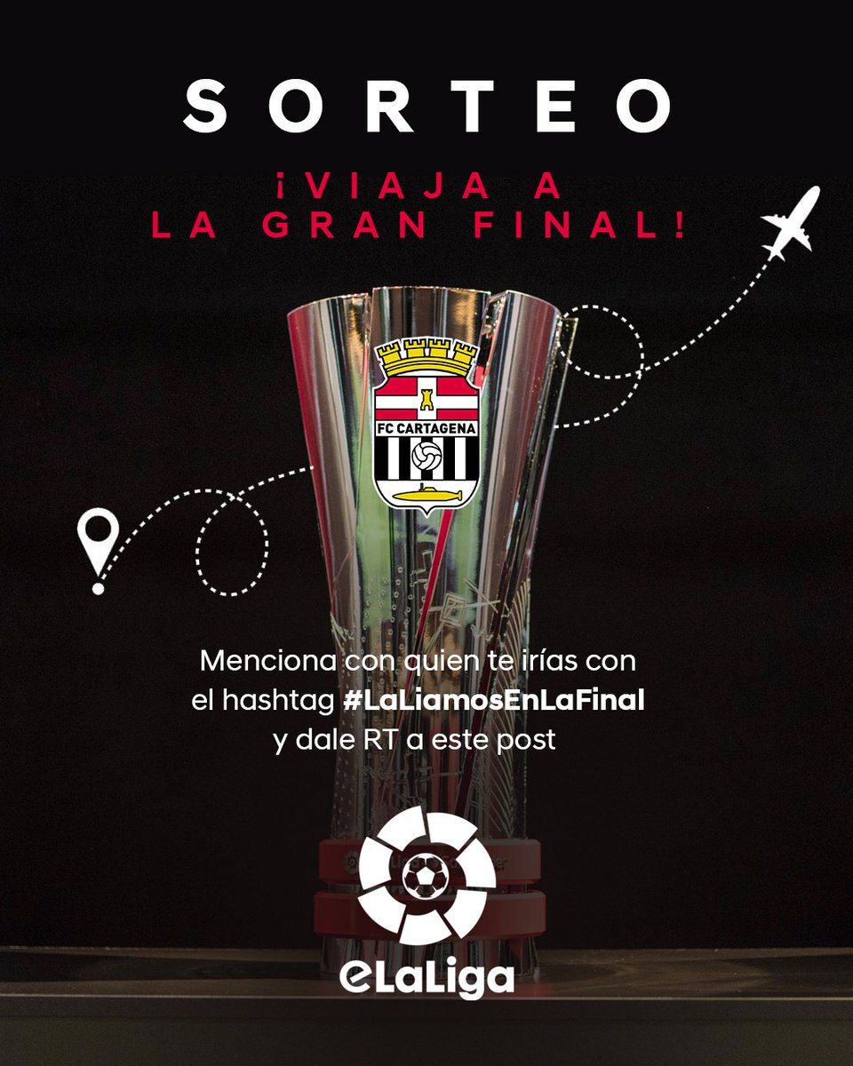 FCCartagenaFIFA's tweet image. 💣✈️ 𝐕𝐄𝐍𝐓𝐄 𝐂𝐎𝐍 𝐍𝐎𝐒𝐓𝐑𝐎𝐒 𝐀 𝐋𝐀 𝐅𝐈𝐍𝐀𝐋 🔥🎮

➡️ Sorteamos 2 viajes dobles (avión/tren ida y vuelta + hotel) a la Gran Final de #eLaLigaSantander en Madrid (7/8 mayo)

Menciona a un amigo + #LaLiamosEnLaFinal + RT

Ganadores 👑 Viernes 29 a las 12H