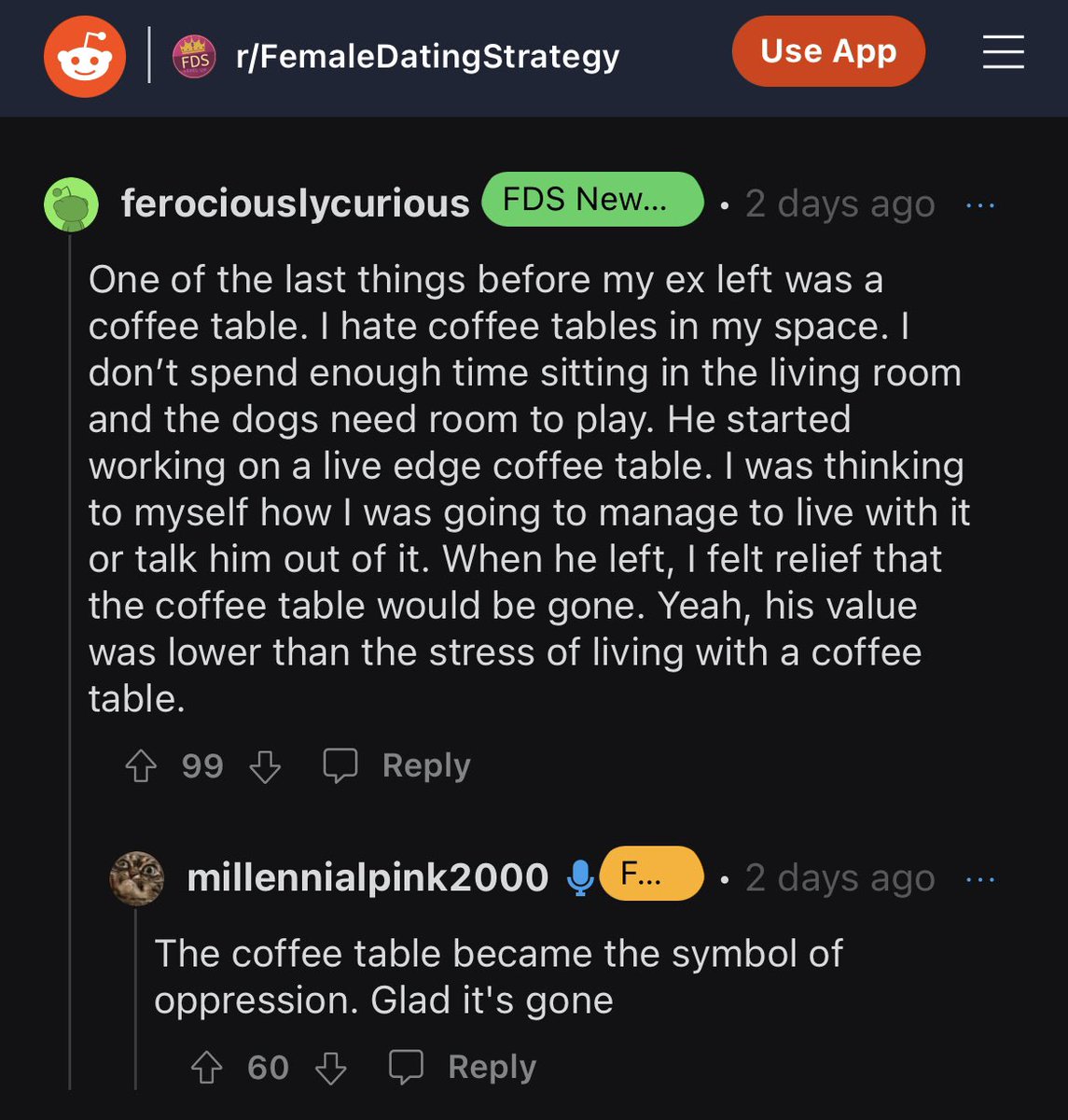 BestOfFDS's tweet photo. Coffee Tables 😡 https://t.co/vKbAXVkCPH