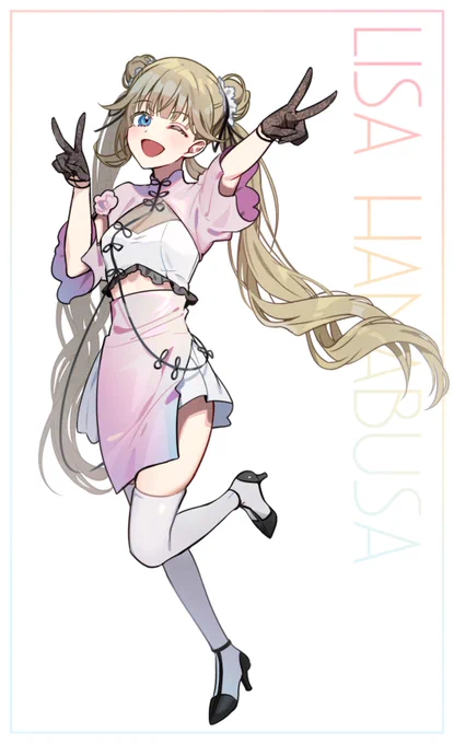 八日目 英リサさん 
#100日チャレンジ 
#はなぶさの絵 