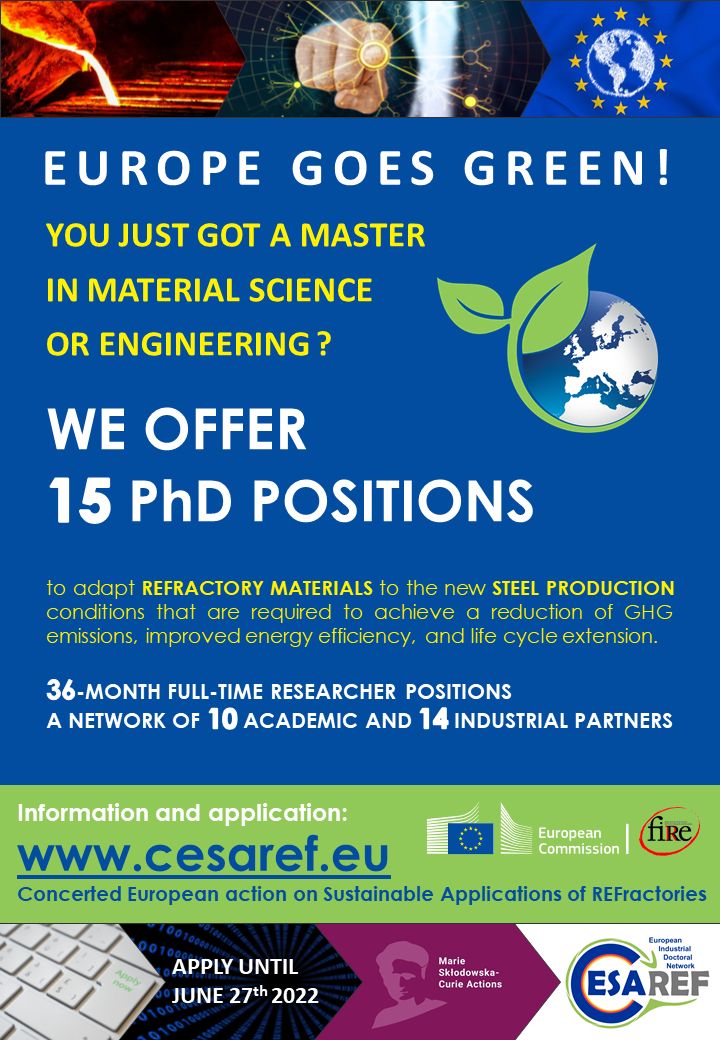 etnathor's tweet photo. A new #European project is born! Welcome to #CESAREF, #ATHOR's sister! 
Don’t miss the chance to join key research centers and industry players in an amazing European network and contributing to the European Green Deal! 
#horizoneurope #MSCA #jobalert https://t.co/iiruE0OW5a