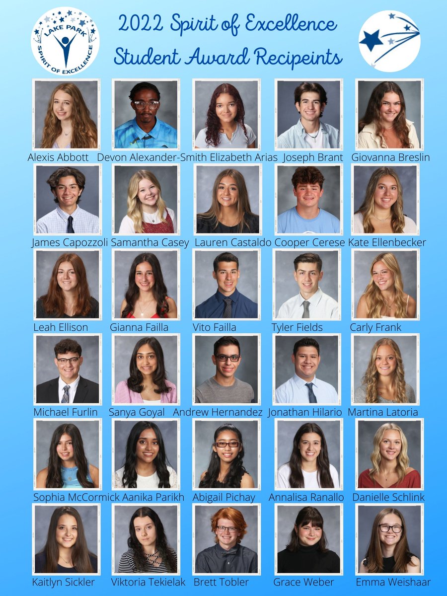 Tomorrow is <a href="/LPLancers/">Lake Park HS</a> Spirit of Excellence! The day we recognize and honor our amazing alumni, staff &amp; students in <a href="/lplancersnation/">Lancer Nation</a>!  This year we honor 3 alumni, 7 staff members &amp; 30 students!  #LancerPride! We are so excited for an wonderful day! lphs.org/Page/274