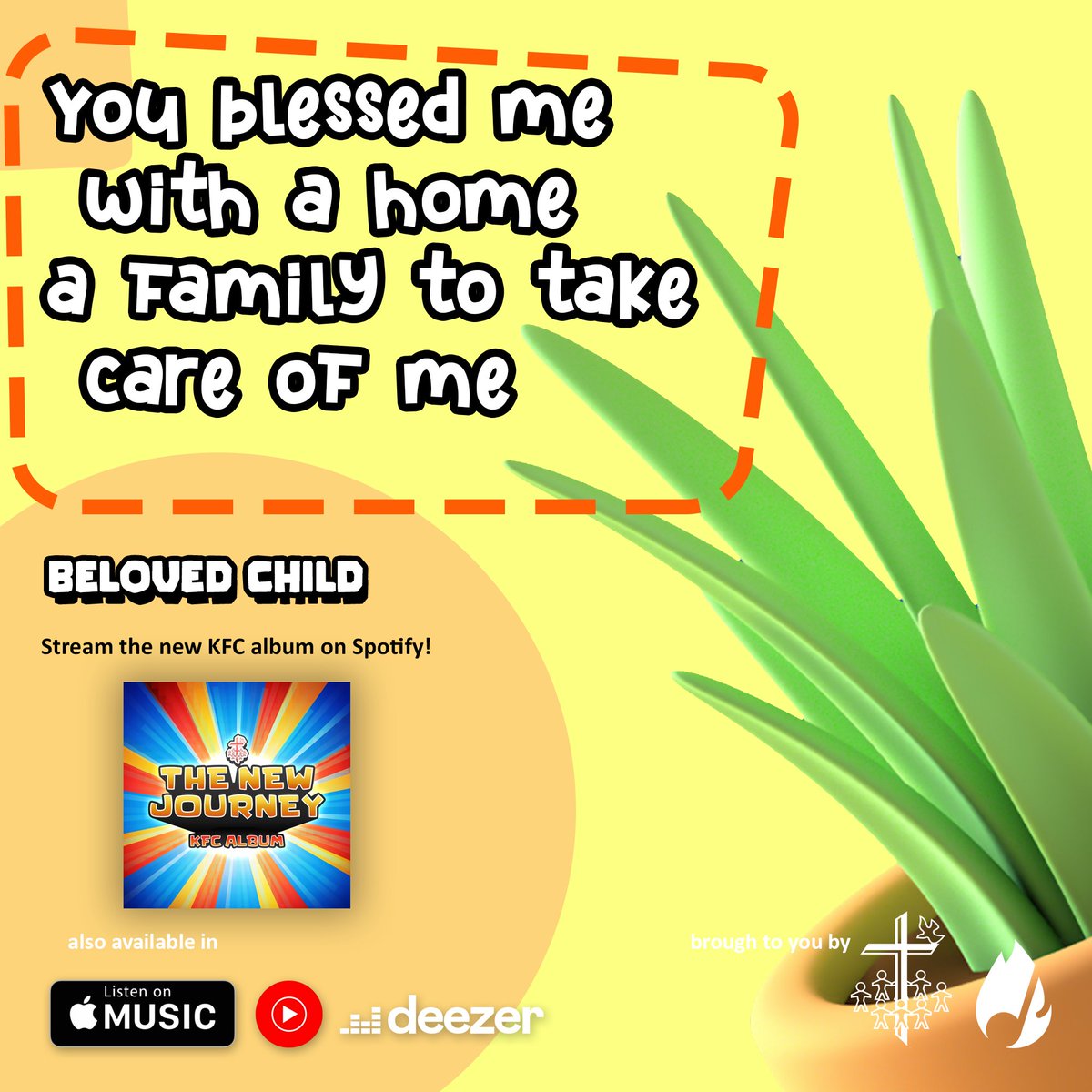 cfc_kfc's tweet photo. Let's sing and shout to the world "I am a Beloved Child of God!".

Stream the new KFC album "The New Journey" now available on Spotify and other music apps.

#TheNewJourneyKFC
#sharingthejoyofChrist
#cfckidsforchrist https://t.co/p6BY7JsvVr