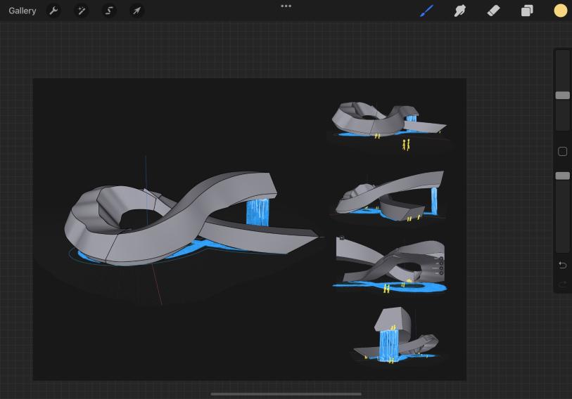 CodedCarbs's tweet image. Blender and A LOT of youtube hah. 

This is where we started. Shoutout to @Gravity_Finance for the collab on the concept and vision.