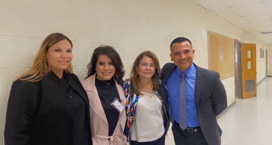 EPISD_DualLang's tweet photo. Guess who joined @DrZelayaSpeaks today while serving @JSHS_Official?  👀 Dr. Tinajero!  Such an honor and a privilege to have such strong and knowledgeable advocates for emergent bilinguals on campus supporting the 🦊! https://t.co/HWe7exuXqk