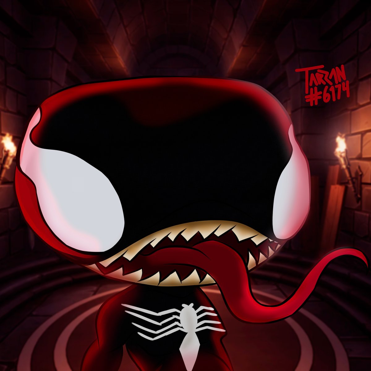 tarzan_esp's tweet photo. Hey @KarafuruNFT, @toromilano58 and @Solemaster32! Today, I bring to you guys yet another fanart! This time, I wanted to make something really geeky, that's why I made the gnarliest symbiote out there: Venom! I hope you guys like it. #PortugueseKarafuru https://t.co/u13kuNUPLm