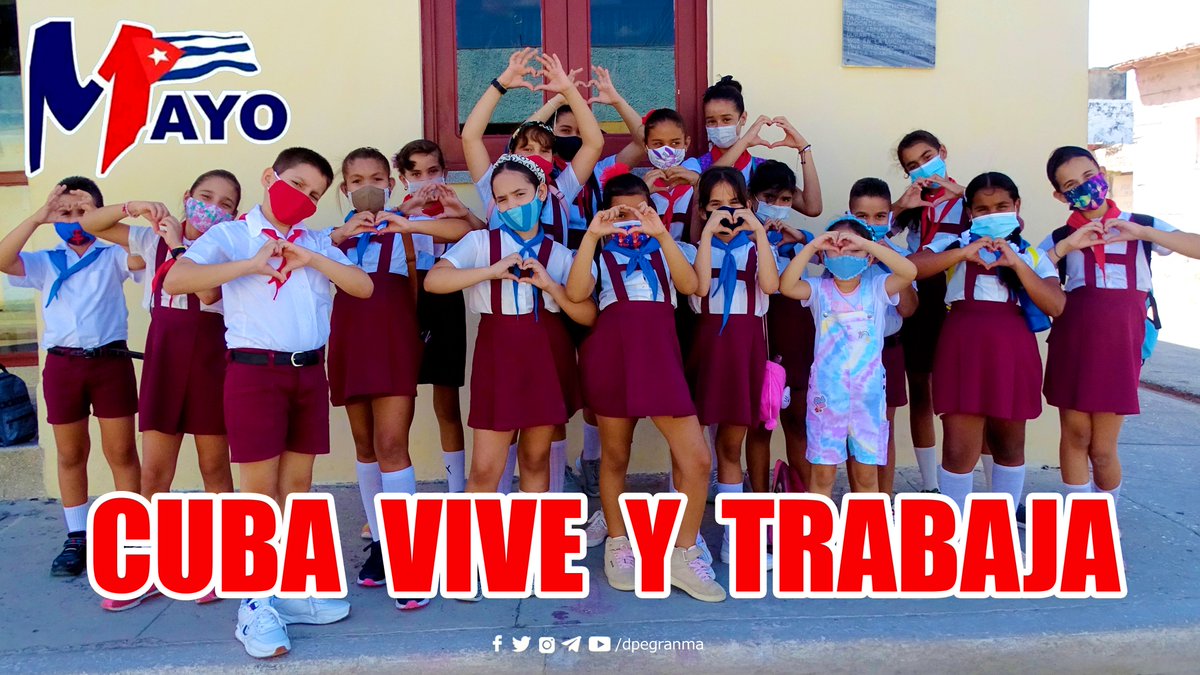 Poniéndole ❤️ a #Cuba los educadores cubanos #VamosConTodo este #1roDeMayo porque #CubaViveYTrabaja. 
<a href="/elsa_ena/">Ena Elsa Velázquez Cobiella</a> <a href="/DiazCanelB/">Miguel Díaz-Canel Bermúdez</a> @CubaCentral <a href="/UlisesGuilarte/">Ulises Guilarte de Nacimiento</a> <a href="/mora_aly/">Aly Martinez Mora</a> <a href="/JLBrocheLorenzo/">Jorge Luis Broche Lorenzo</a> @JorgeLuisPerd20 <a href="/VladimirZambr15/">Vladimir Zambrano</a> <a href="/TeresaTrinchet/">Teresa Luisa Pérez Trinchet</a> <a href="/CubaMined/">MINED</a>
