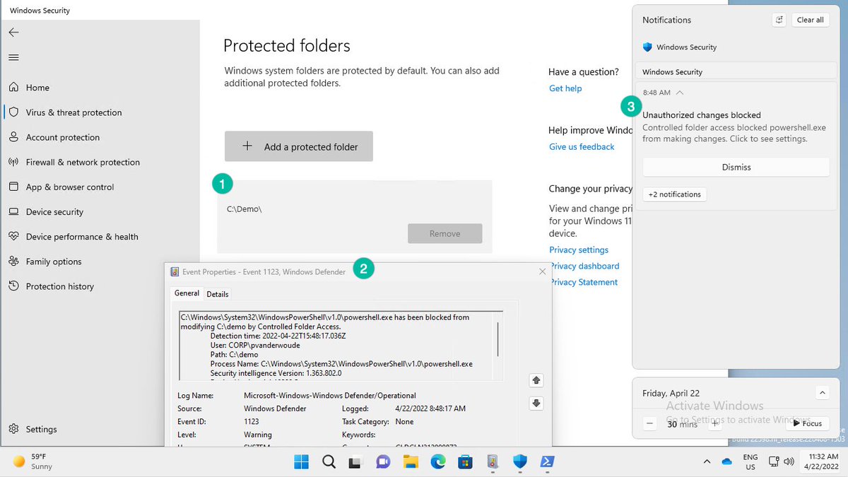 pvanderwoude's tweet photo. New blog post: Protecting important folders with controlled folder access
https://t.co/OzdxP2q9kQ
#MSIntune #Intune #EMS #MDM #Windows10 #Windows11 #MicrosoftDefender #MDE #ControlledFolderAccess #CFA https://t.co/1B4lCLKhds