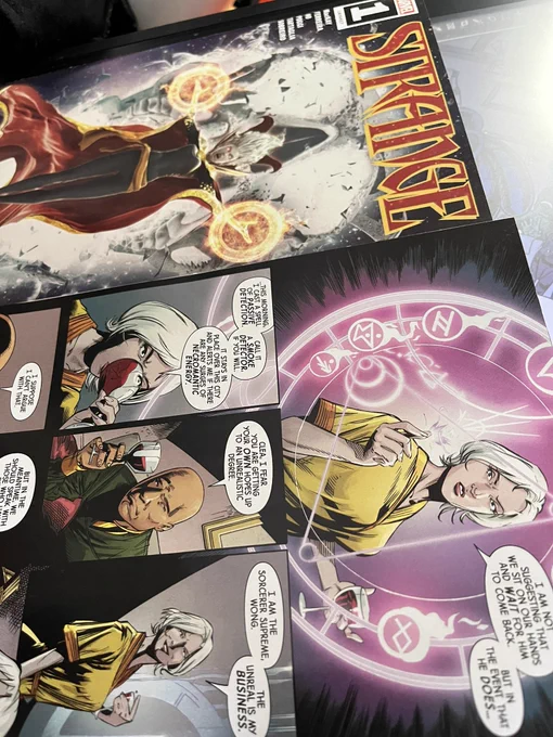 I got some comp copies of Marvel's Strange #1 (I helped color part of the issue, the regular colorist is @javiertartaglia ) - It's a very fun issue! 