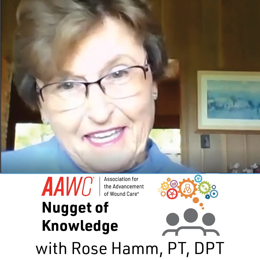 myAAWC's tweet photo. In this month's #NuggetofKnowledge, #AAWC board member Rose Hamm, PT, DPT explains the importance of targeted exercises in wound healing! AAWC shares Nuggets of Knowledge on social media the last Monday each month.
https://t.co/zXztRspL8N
#chronicwounds #woundhealing #woundcare https://t.co/5rpKnutxi3