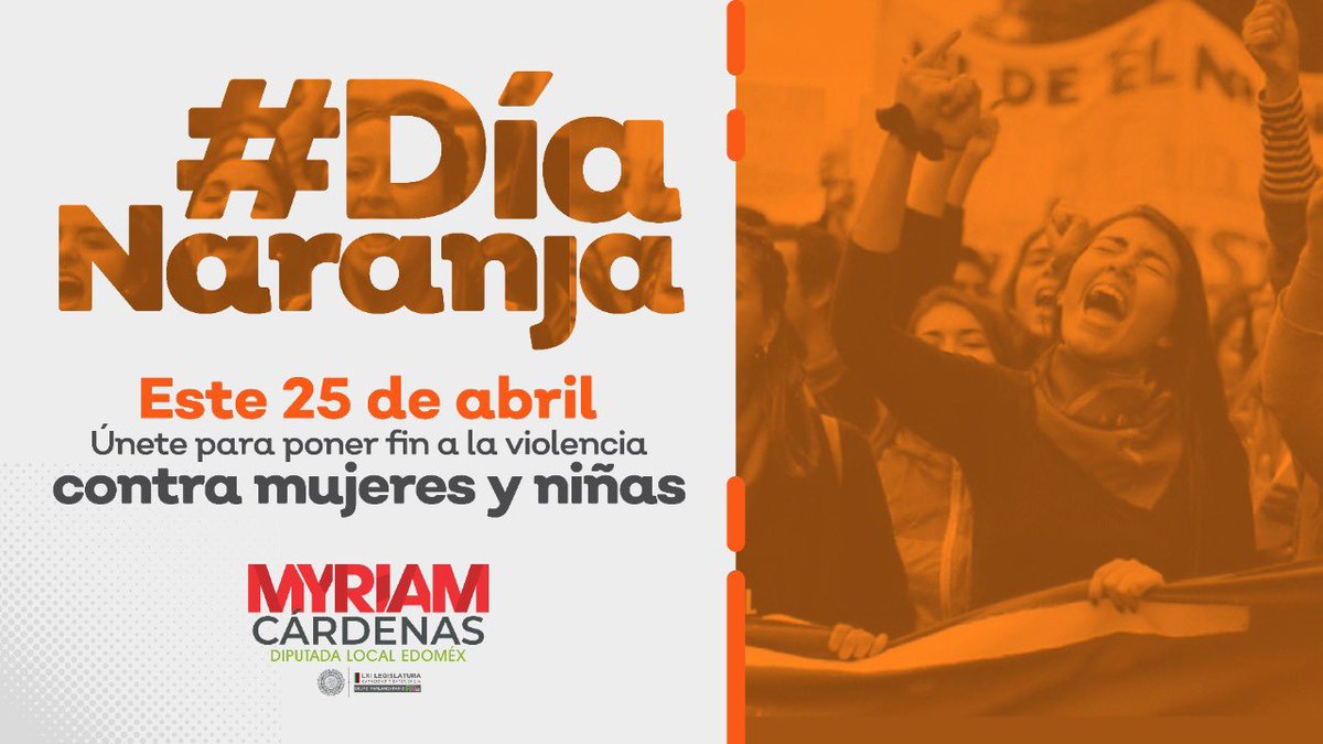 myriamcardenas's tweet photo. ¡Hoy es un #DíaNaranja! Únete para poner fin a la violencia contra mujeres y niñas. #DiputadaLocal #LXILegislatura #Distrito45 #MyriamCárdenas #YoSiRegresé https://t.co/qF2PYFt1rM