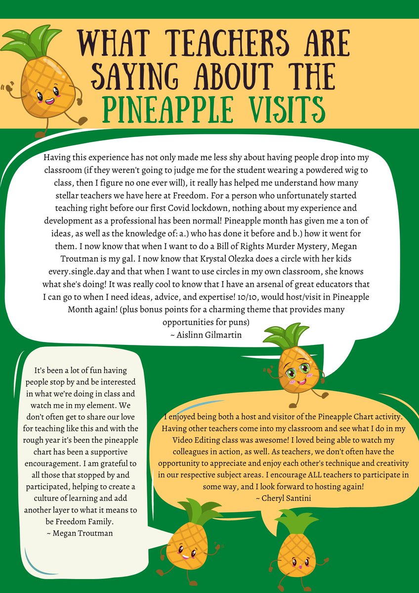 EnglishDeptFHS's tweet photo. #pineapplechart #teachervisits @BASDMsSage @MrsMiranda210 @basdjacksilva @BASDLiteracy4Me
https://t.co/4eWJMhoRUL https://t.co/vIWcL3Ji9x