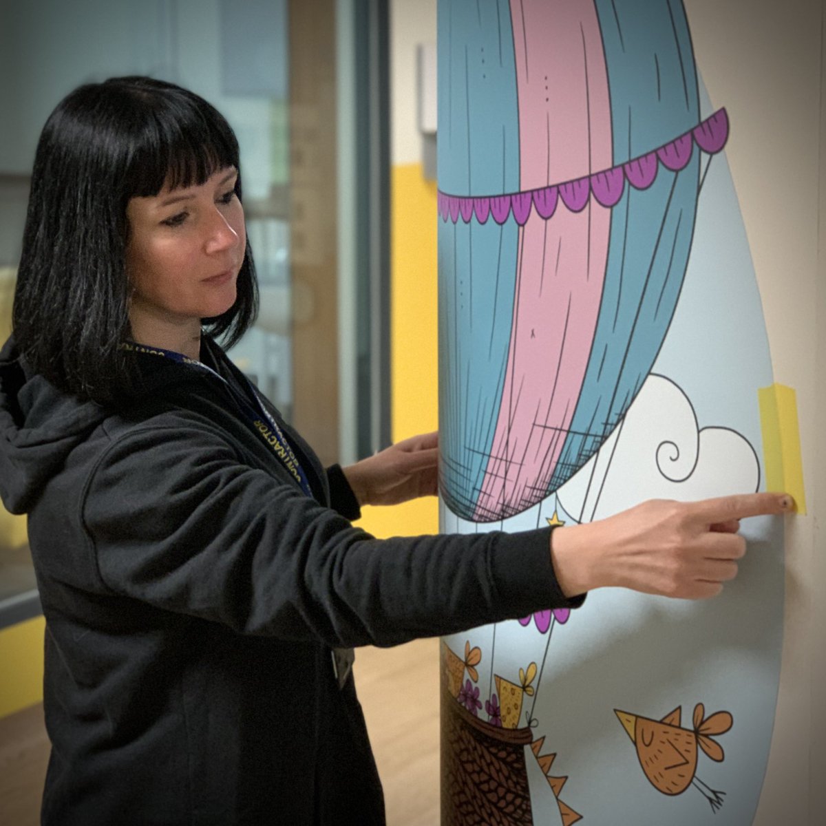WhimSicALLusH's tweet photo. Such an exciting day! We started the art install at the Children’s Theatre Suite at Ninewells Hospital. What an honour to be part of such an incredible project, can’t wait to show you more!
@thearchiefoundation @nhstayside
#illustration #CTSProject #childrenshospitalart #Dundee https://t.co/CAHw0fTBQj