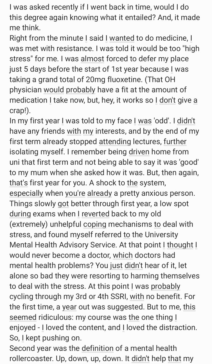 issywalker's tweet image. By some miracle, I'm going to be a doctor? Still in a state of utter shock. 
A 5 year whirlwind - highest of highs &amp;amp; lowest of lows... so in true me style, I'm taking this opportunity to honestly reflect on mental health and med school.
Sorry it's an essay, but important to me x