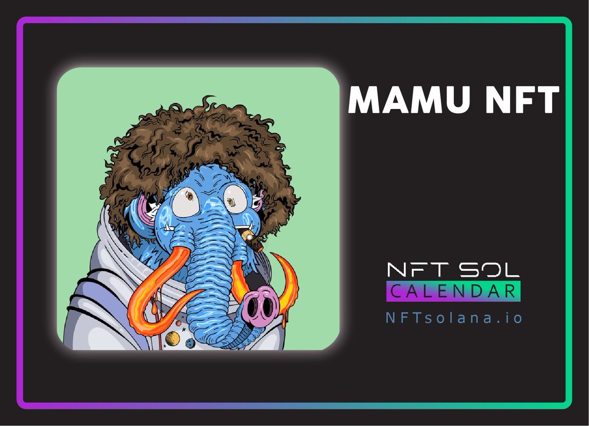 nftsolana_io's tweet photo. ┏━━━━━━━━━┓
👉 @MamuNftWorld 👈
┗━━━━━━━━━┛
5,555 ◎ 1 SOL
📣Like and follow! Retweet and tag friends!
https://t.co/g61T5e4MDU
https://t.co/sYh5xFzhvu
🛡️Always do your own research.
#nftsolana #nft #solana #solananft #nftdrop
#upcomingnft #SolNFT #NFTsol https://t.co/C1hl3nACfh