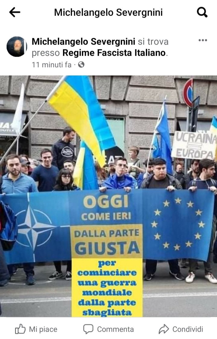 MicheSevergnini's tweet photo. Perché gli Italiani vogliono essere servi, non liberi. 
Che poi è il motivo per cui cominciano le guerre sempre dalla parte sbagliata. 

#25Aprile 
#FestadellaLiberazione https://t.co/INhfh7pyvi