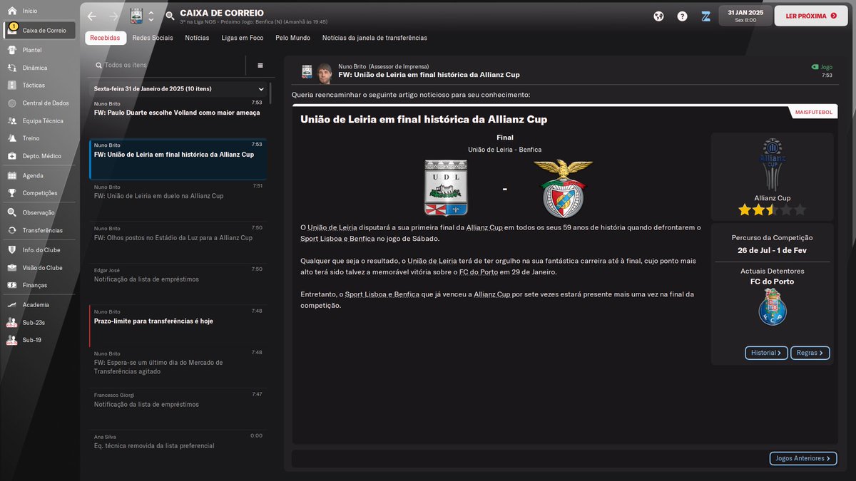 dracx82's tweet photo. 🔴🔵 UD.LEIRIA 🔵🔴
T3 | Leiria o teu lugar é na 1ªLiga |
1ª Liga - Final Histórica - Taça da Liga
https://t.co/S5H3XpLGdH
@uniaodeleiria
#FM22 #UDLeiria #uniaodeleiria
#ParaQuemSenteLeiria
#fmportugal #fmbrasil
@FootballManager https://t.co/zHiTImifCF