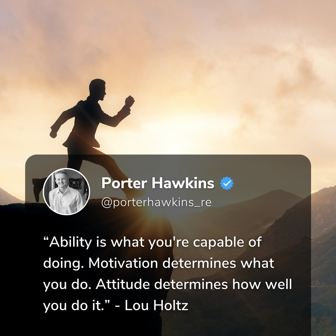 phawkkins's tweet image. We are all born with innate abilities to survive in this world.  The people around us and the encouragement we receive from others often determine how motivated we are.  Only with motivation do we set and accomplish our goals.  But above all, it still takes our own attitude to ma