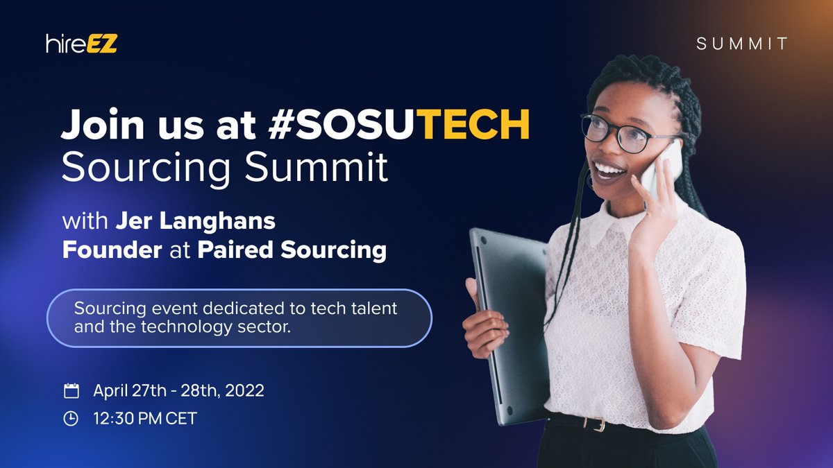 hireez's tweet photo. Join us next week for a virtual event with #SOSUTech as we bring together the sharpest sourcing minds from all corners of the world to discuss new TA challenges and trends. 

Get your tickets now: ​​https://t.co/R5QGAZXJ4a https://t.co/sQnyYFfBcf