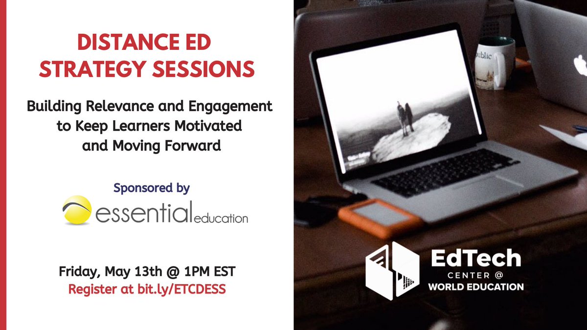 On May 13th @ 1PM EST, Ann Marie Przybyl of <a href="/Literacy_NY/">Literacy New York, Inc.</a> will discuss incorporating workplace readiness skills into #adultedu. Then James Brown III of <a href="/_gtcc/">GTCC | Guilford Technical Community College</a> will disuss using formative assessment &amp; seat time data for engagement and retention. Register at bit.ly/ETCDESS