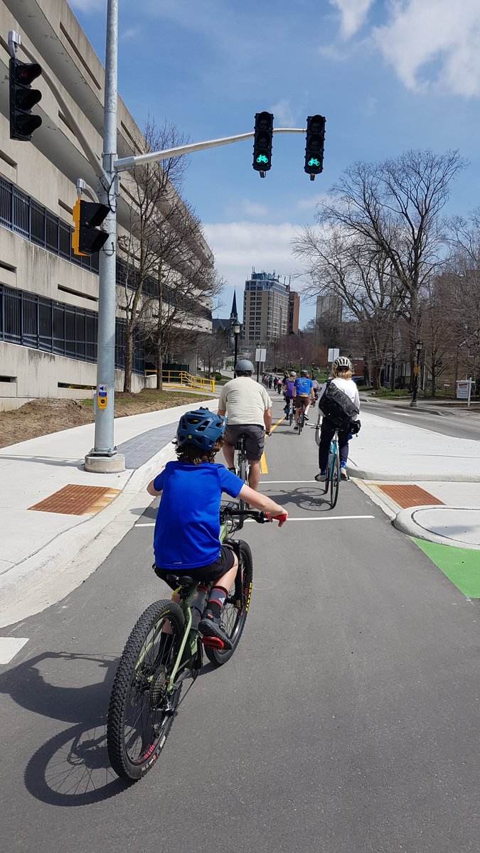 Fun bike ride. I heard a few people say it was their first time riding in the downtown cycling grid. Great way to spread the word