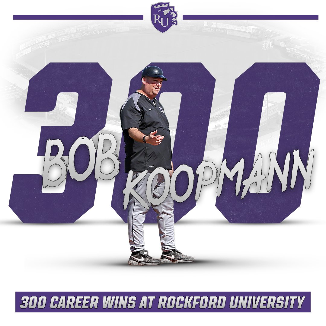 The Rockford University athletic department would like to take a moment to recognize and congratulate head baseball coach Bob Koopmann on winning his 300th career game at Rockford this season! Congrats Coach Koop on all the wins and the many more to come in the future!