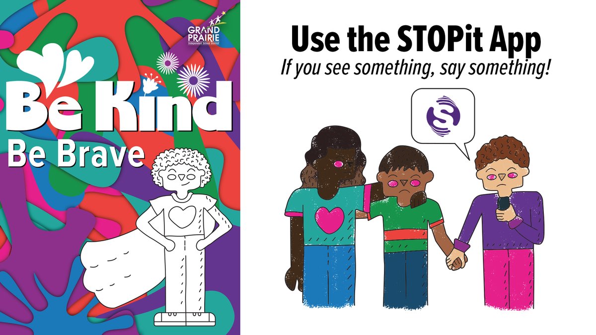If students see a peer struggling emotionally, students can say something to a trusted adult or make an anonymous report on the STOPit app. The app is available on all district-issued iPads and can be downloaded on parents' personal devices. Learn more: gpisd.org/stopit.