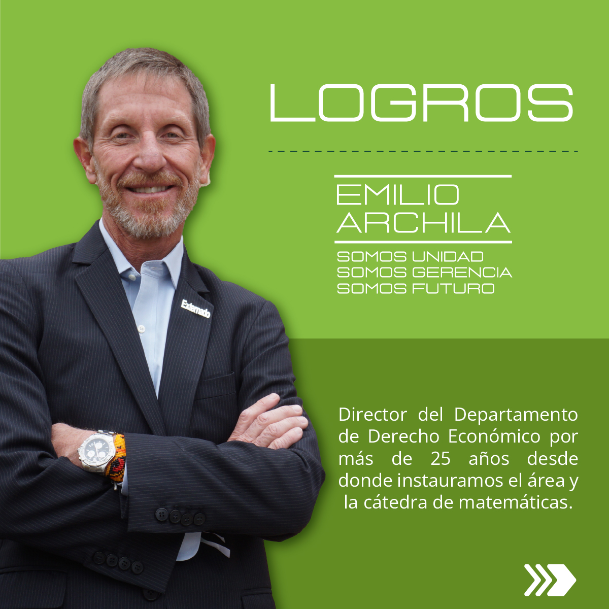 EmilioJArchila's tweet photo. Con mi trayectoria y trabajo a través de estos más de 30 años en la Universidad Externado de Colombia, daremos continuidad y fuerza a la gestión que hemos venido realizando para hacer de esta la mejor facultad de derecho.

(1/2)

#SomosUnidad #SomosGerencia #SomosFuturo https://t.co/Ai6b0Itv6x