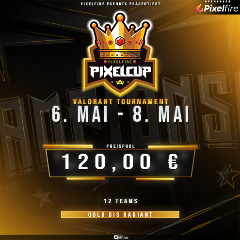 Der Pixelfire Cup <a href="/pixelfire_valo/">Pixelfire eSports</a>  steht vor der Haustür. Tryouts liefen gut und sind jetzt in der Einfindungs- und Einspiel-Phase! Sind sehr hyped auf den Cup und sind sehr positiv gespielt. Haben ein starkes Lineup! 💪