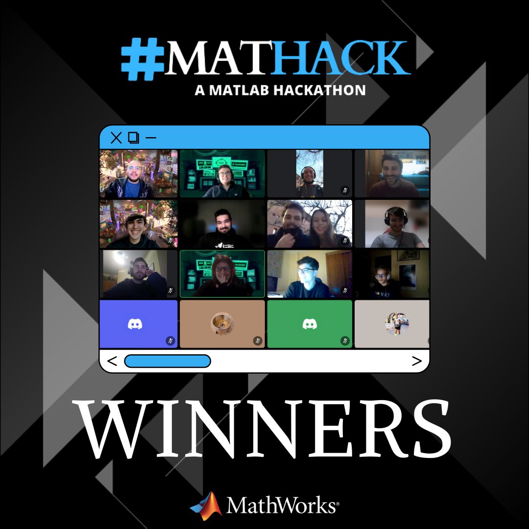 Matlab_UVigo's tweet photo. To all the participants in the MATHACK2020, thank you for participating and congratulations for your amazing projects!
#MATHACK https://t.co/XwckhCdRMZ