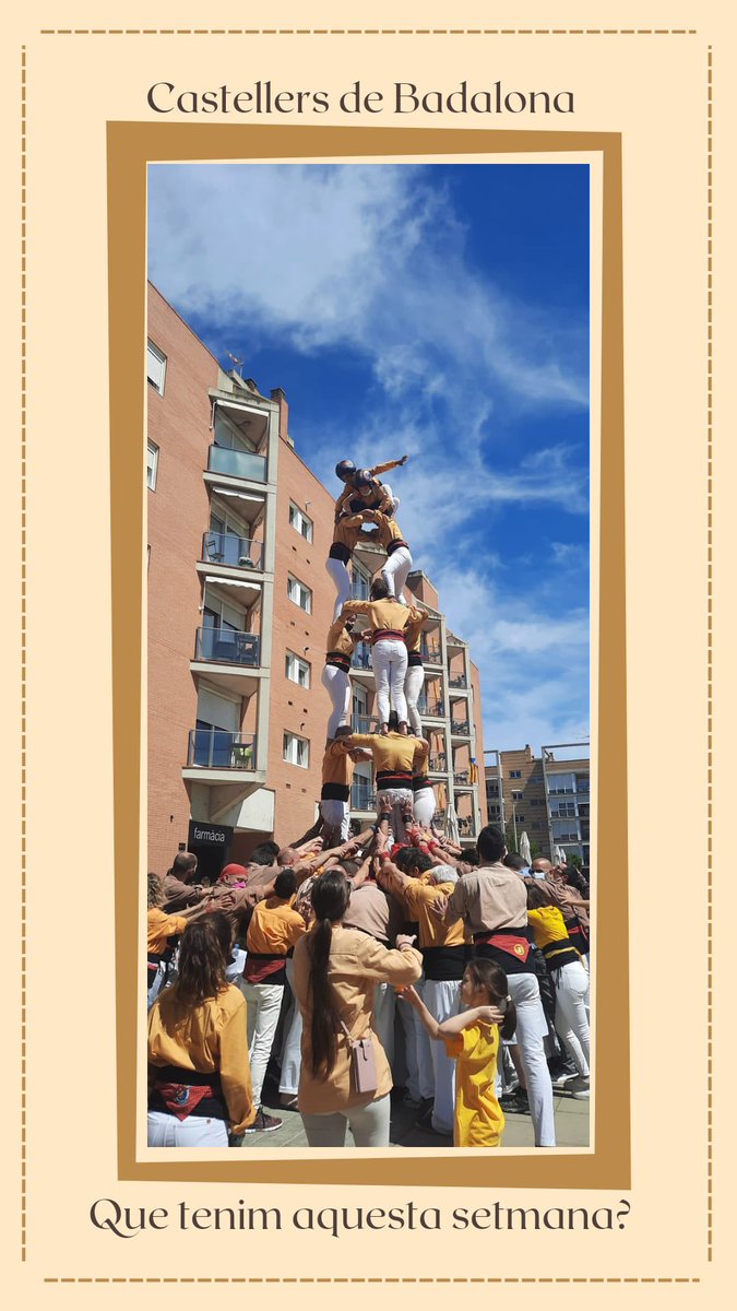 collamicaco's tweet photo. Què tenim aquesta setmana?
Apretem que ja olora a Festa Major, ja olora a Maig!
#castellers #castells #collamicaco #Badalona https://t.co/mlJuJ1nIY6