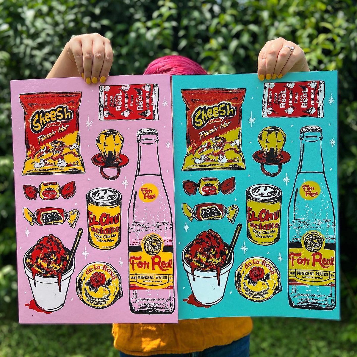 “Snack” print available in my shop. Link in bio #screenprinting #posterdesign #art